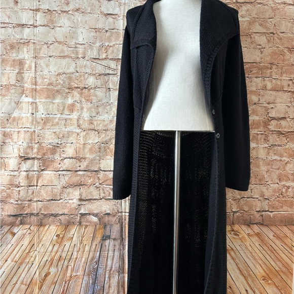 RARE Anthropologie Moth “Shooting Party” wool blend cable knit long cardigan - Picture 3 of 11